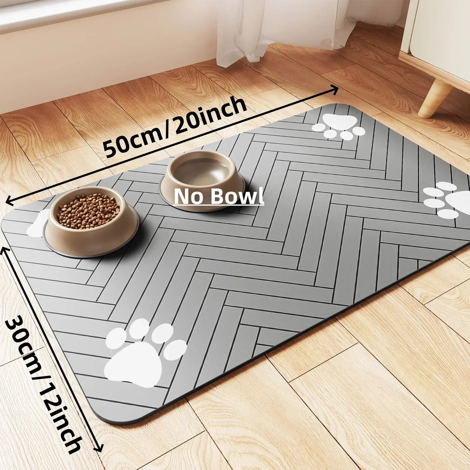 Alfombrilla Impermeable Antideslizante para Comedero de Perro y Gato 