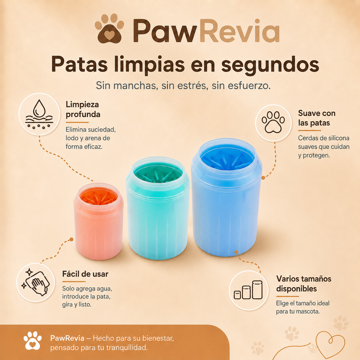 Limpiador de Patas para Perros