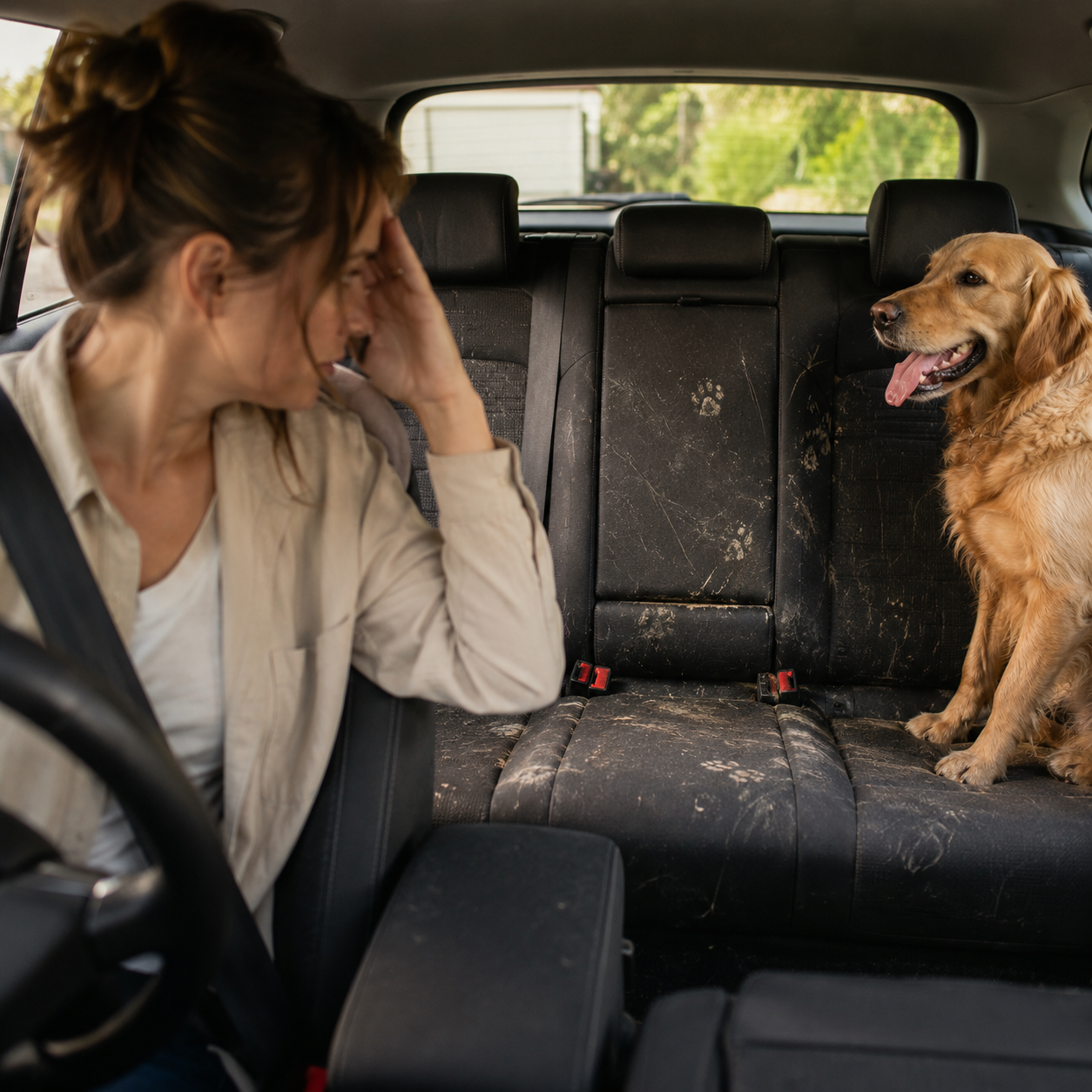 Funda Protectora para Viajes con Perros: Asiento Trasero