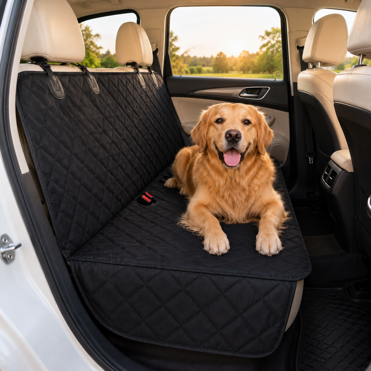 Funda Protectora para Viajes con Perros: Asiento Trasero