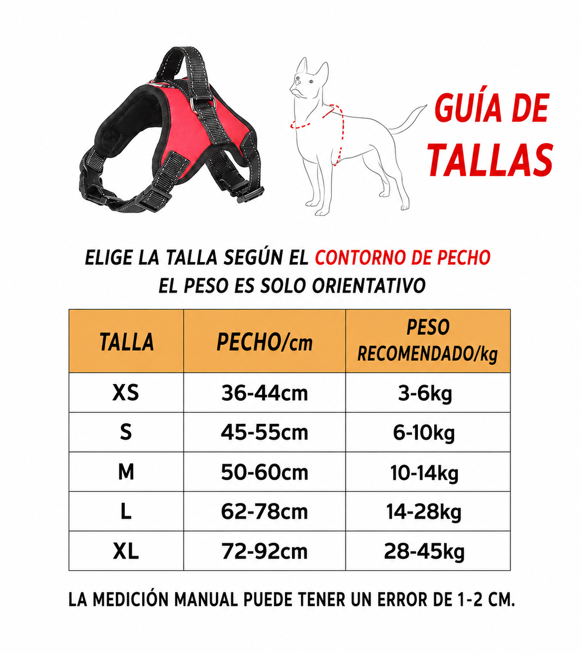 Arnés Ajustable para Perros