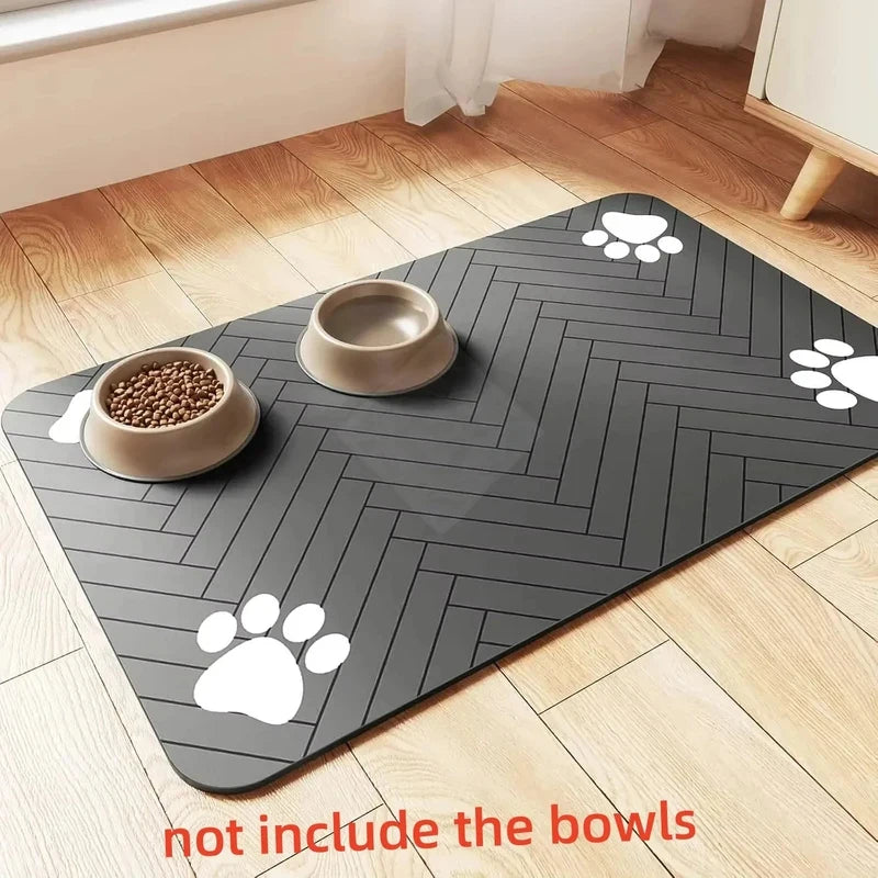 Alfombrilla Impermeable Antideslizante para Comedero de Perro y Gato 