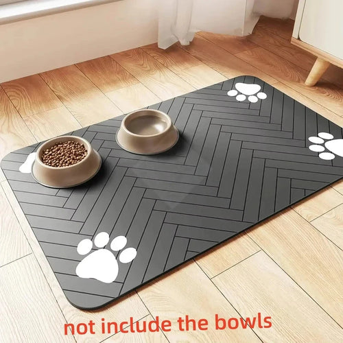 Alfombrilla Impermeable Antideslizante para Comedero de Perro y Gato 