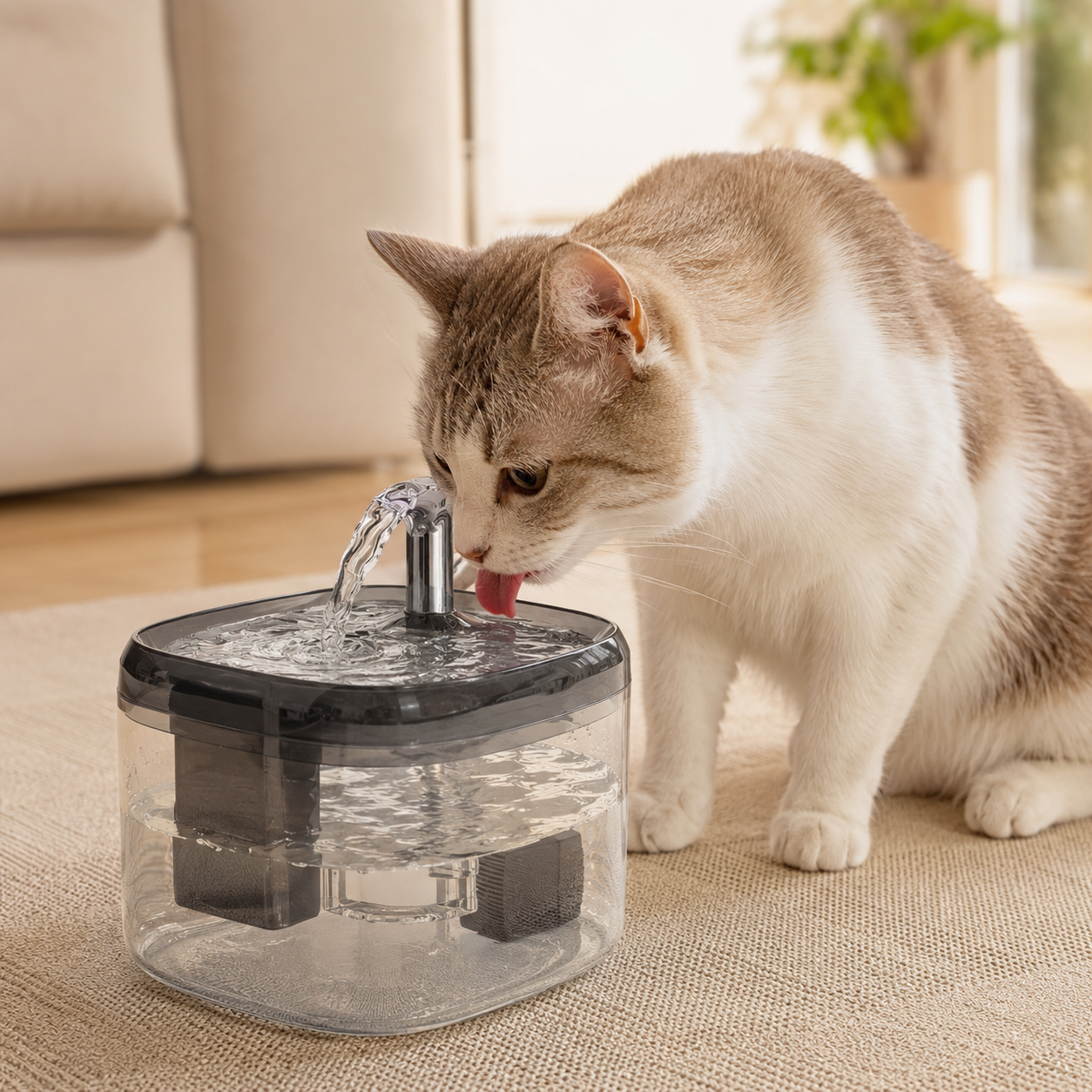Fuente de Agua USB 1,5 L para Gatos y Perros