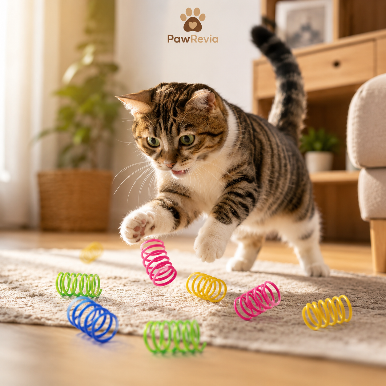 Muelles interactivos para gatos