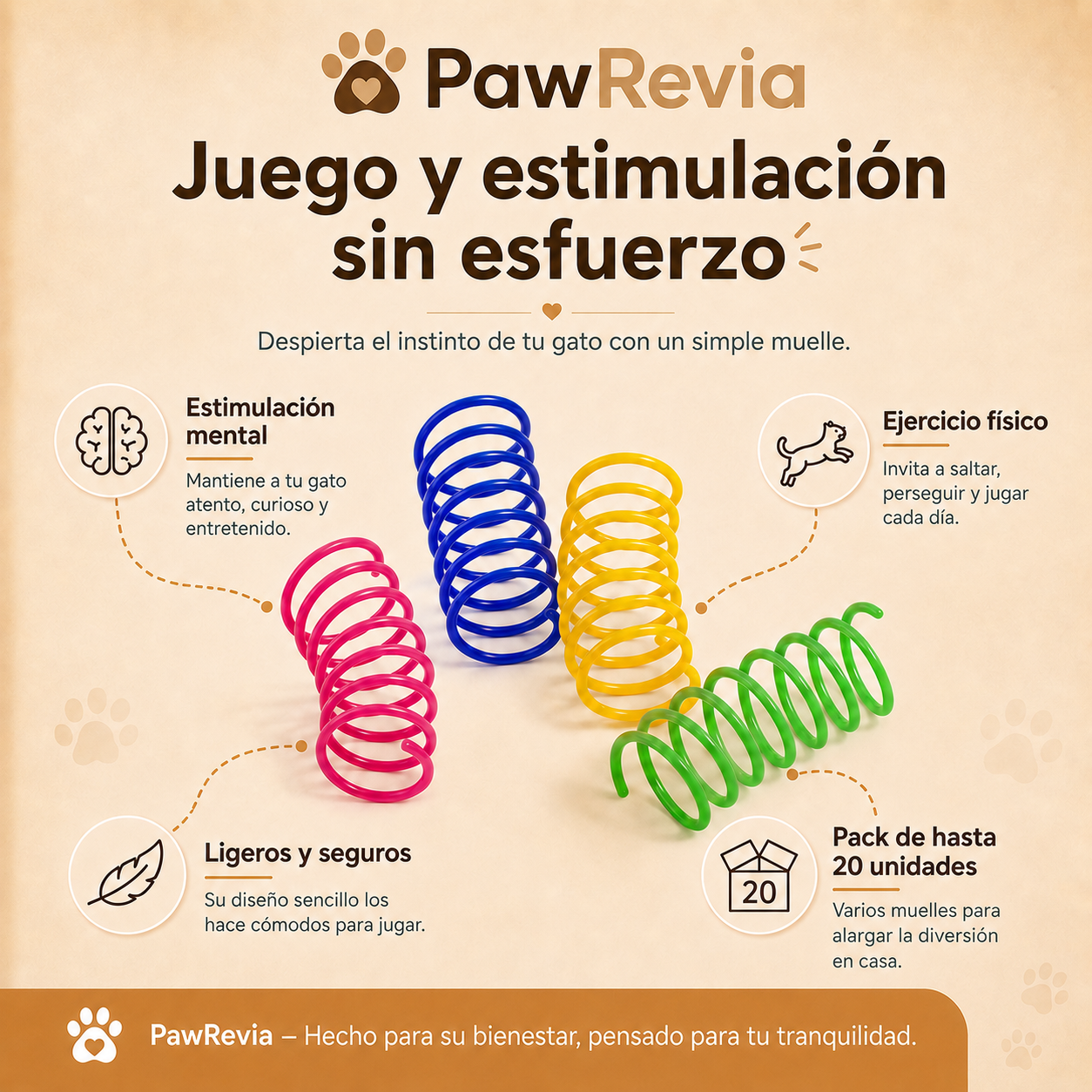 Muelles interactivos para gatos