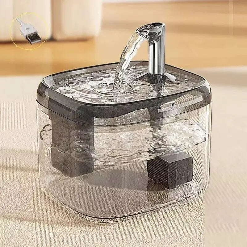 Fuente de Agua USB 1,5 L para Gatos y Perros 