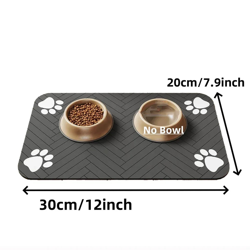 Alfombrilla Impermeable Antideslizante para Comedero de Perro y Gato 